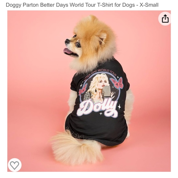 Dolly Parton Doggy Parton "Better Day World Tour" T-shirt for Dogs Size XS NWT - Picture 4 of 10